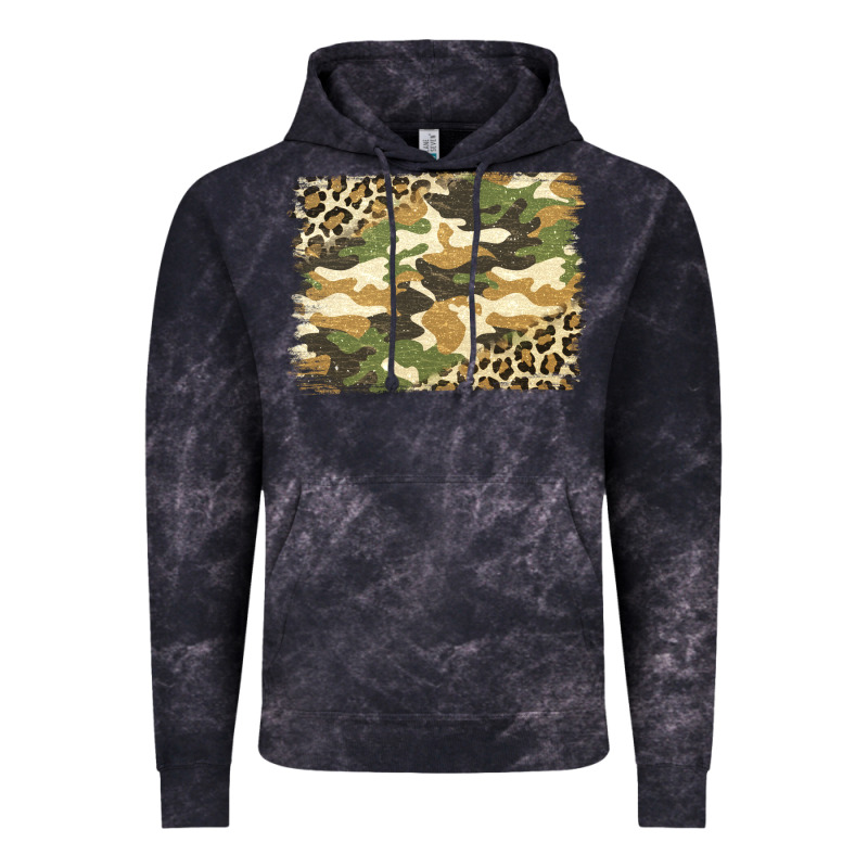 Leopard Camo Pattern Background Vintage Hoodie by Jasminsmagicworld | Teevron