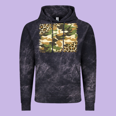 Leopard Camo Pattern Background Vintage Hoodie Designed By Jasminsmagicworld