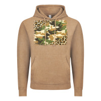 Vintage Coffee leopard camo pattern background Vintage Hoodie - Jasminsmagicworld