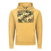 Vintage Mustard leopard camo pattern background Vintage Hoodie - Jasminsmagicworld