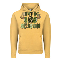 Vintage Mustard hunting season Vintage Hoodie - MaliasSmallBusiness