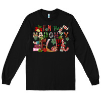 Black im the naughty elf Long Sleeve Tee - MaliasSmallBusiness