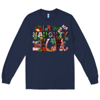 Navy im the naughty elf Long Sleeve Tee - MaliasSmallBusiness