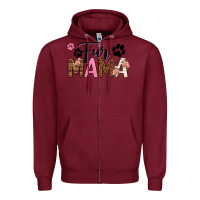 Burgundy fur mama Zipper Hoodie - texasbilliewilder