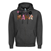 Charcoal Heather fur mama Zipper Hoodie - texasbilliewilder