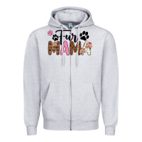 Heather Grey fur mama Zipper Hoodie - texasbilliewilder