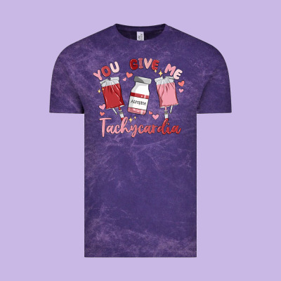 You Give Me Tachycardia Vintage Tee Designed By Maliassmallbusiness