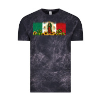 Cloud Black lady of guadalupe mexican flag Vintage Tee - JahusDesignShop