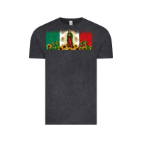 Vintage Black lady of guadalupe mexican flag Vintage Tee - JahusDesignShop