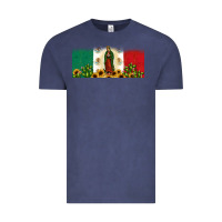Vintage Denim lady of guadalupe mexican flag Vintage Tee - JahusDesignShop