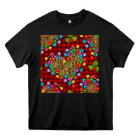 Black christmas lights and leopard hearts seamless pattern Heavy Core Tee - BundleAndBundleShop