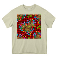 Mossy christmas lights and leopard hearts seamless pattern Heavy Core Tee - BundleAndBundleShop