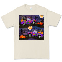 Bone halloween spooky truck seamless pattern Premium Tee - BundleAndBundleShop