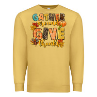Antique Gold gather around and give thanks Premium Sweatshirt - CowGirlArtShop