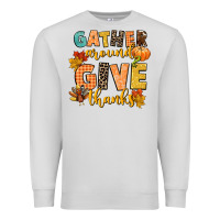 Dove Grey gather around and give thanks Premium Sweatshirt - CowGirlArtShop