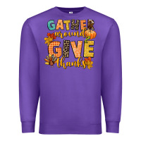 Purple gather around and give thanks Premium Sweatshirt - CowGirlArtShop