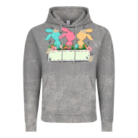 Cloud Rock easter bunny trio Vintage Hoodie - MaliasSmallBusiness
