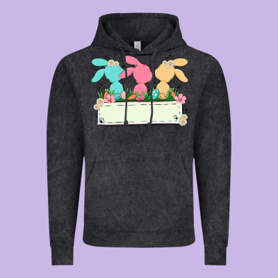 Easter Bunny Trio Vintage Hoodie Designed By Maliassmallbusiness