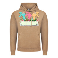 Vintage Coffee easter bunny trio Vintage Hoodie - MaliasSmallBusiness