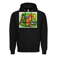Black st patricks day gnomies with truck Zipper Hoodie - NancyCooperArtShop