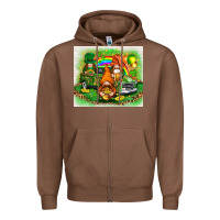 Chestnut st patricks day gnomies with truck Zipper Hoodie - NancyCooperArtShop