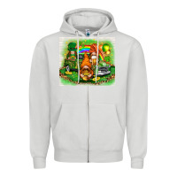 Dove Grey st patricks day gnomies with truck Zipper Hoodie - NancyCooperArtShop