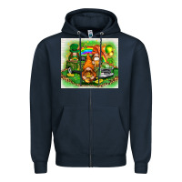 Navy st patricks day gnomies with truck Zipper Hoodie - NancyCooperArtShop