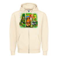 Sandshell st patricks day gnomies with truck Zipper Hoodie - NancyCooperArtShop