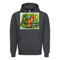 Smoke st patricks day gnomies with truck Zipper Hoodie - NancyCooperArtShop