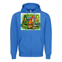 True Royal st patricks day gnomies with truck Zipper Hoodie - NancyCooperArtShop