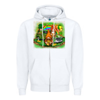 St Patricks Day Gnomies With Truck Zipper Hoodie | Teevron