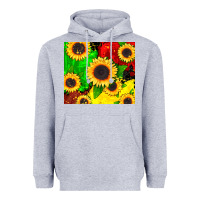 Heather Grey juneteenth sunflowers Heavyweight Hoodie - CowGirlArtShop