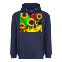 Navy juneteenth sunflowers Heavyweight Hoodie - CowGirlArtShop