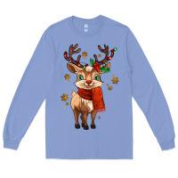 Colony Blue reindeer in christmas Long Sleeve Tee - MaliasSmallBusiness