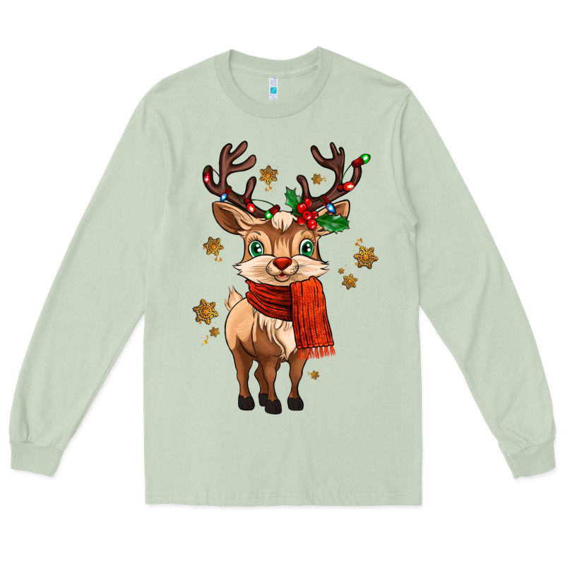 Reindeer In Christmas Long Sleeve Tee by MaliasSmallBusiness | Teevron