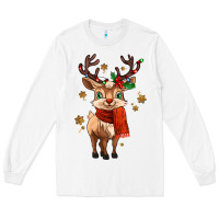 White reindeer in christmas Long Sleeve Tee - MaliasSmallBusiness