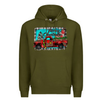 Army Green truck merry christmas Premium Hoodie - JahusDesignShop