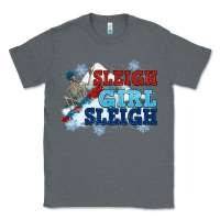 Charcoal Heather winter sleigh girl sleigh Classic Tee - NancyCooperArtShop