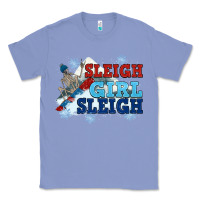 Colony Blue winter sleigh girl sleigh Classic Tee - NancyCooperArtShop