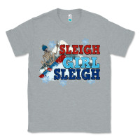 Heather Grey winter sleigh girl sleigh Classic Tee - NancyCooperArtShop