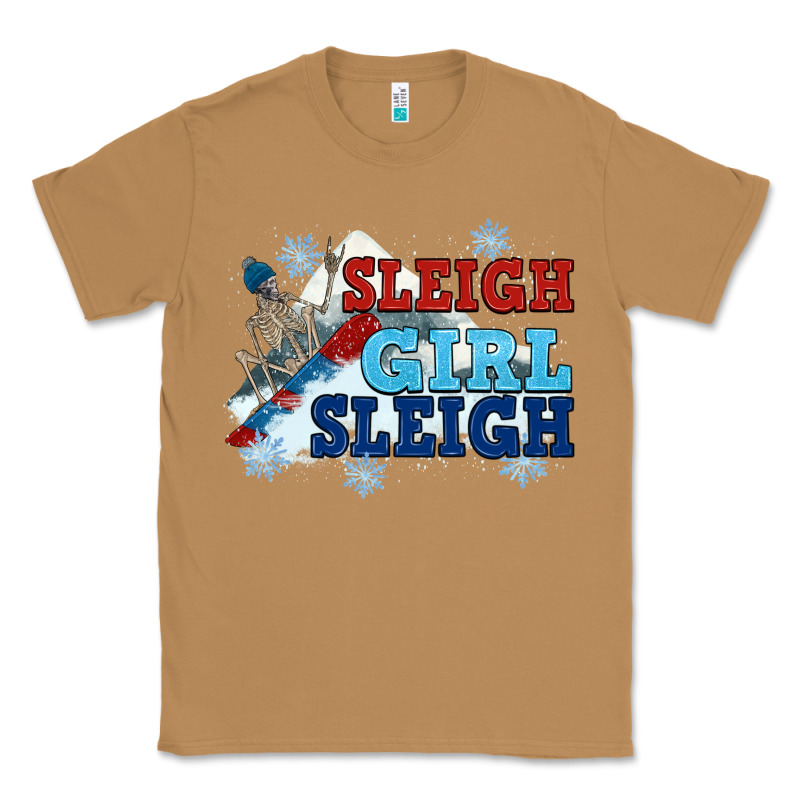 Winter Sleigh Girl Sleigh Classic Tee by NancyCooperArtShop | Teevron