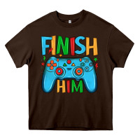 Chocolate Brown finish him Heavy Core Tee - JahusDesignShop