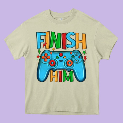 Finish Him Heavy Core Tee Designed By Jahusdesignshop