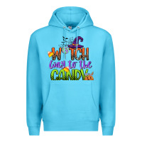 Ocean Blue witch way to the candy Premium Hoodie - CowGirlArtShop