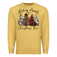 Antique Gold rocking around the christmas tree Premium Sweatshirt - CowGirlArtShop