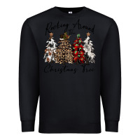 Black rocking around the christmas tree Premium Sweatshirt - CowGirlArtShop