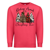 Cardinal rocking around the christmas tree Premium Sweatshirt - CowGirlArtShop