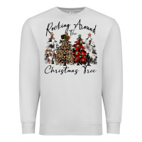 Dove Grey rocking around the christmas tree Premium Sweatshirt - CowGirlArtShop