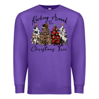 Purple rocking around the christmas tree Premium Sweatshirt - CowGirlArtShop