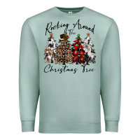 Seafoam rocking around the christmas tree Premium Sweatshirt - CowGirlArtShop